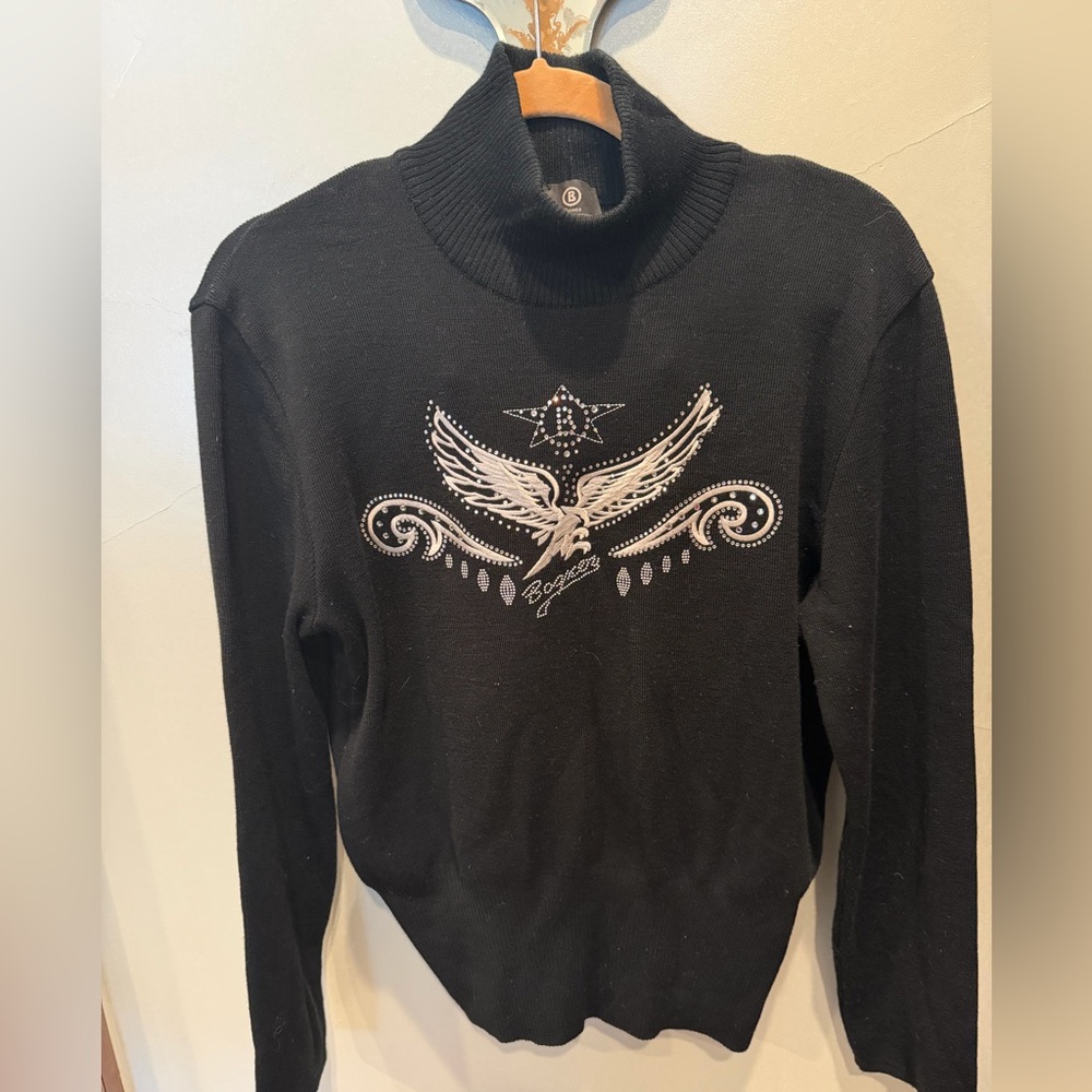 Bogner Black Ribbed Sweater